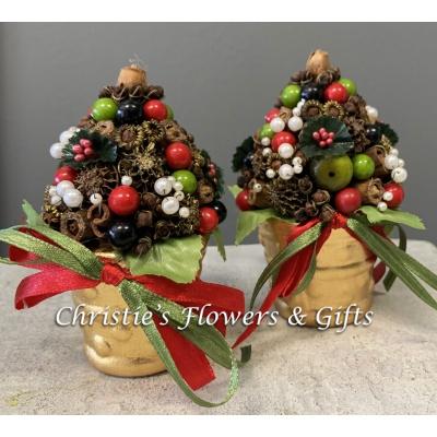 Hand made mini natural spice Christmas Tree Ornament-Each at 23.99