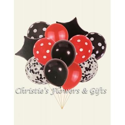 Polka Dot Party Extra Large Balloon Bouquet with Flowers