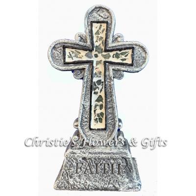 Faux Stone FAITH Cross