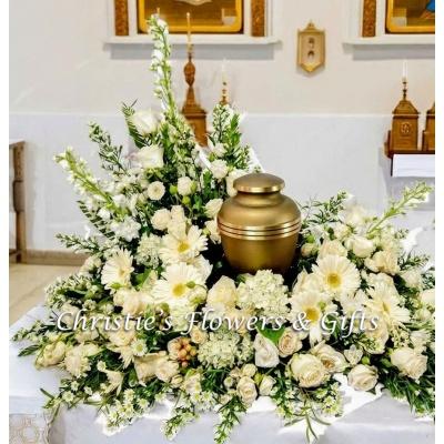 Faux Silk Flower Urn Surround B