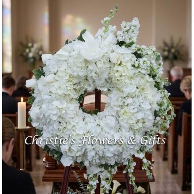 Faux Flower Memorial Wreath 