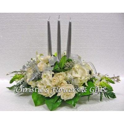 Silver Taper Centerpiece