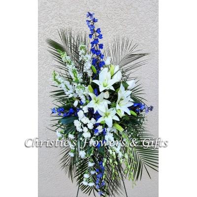 White and Blue Spray
